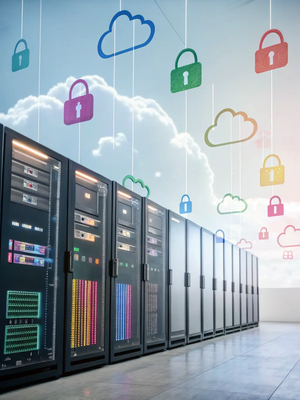 An illustration of the cloud-based storage system, emphasizing its scalability and accessibility.